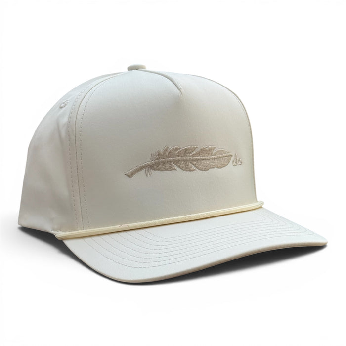 The Buckskin bone-cream rope-brim snapback hat, Armadillo Hat Co.
