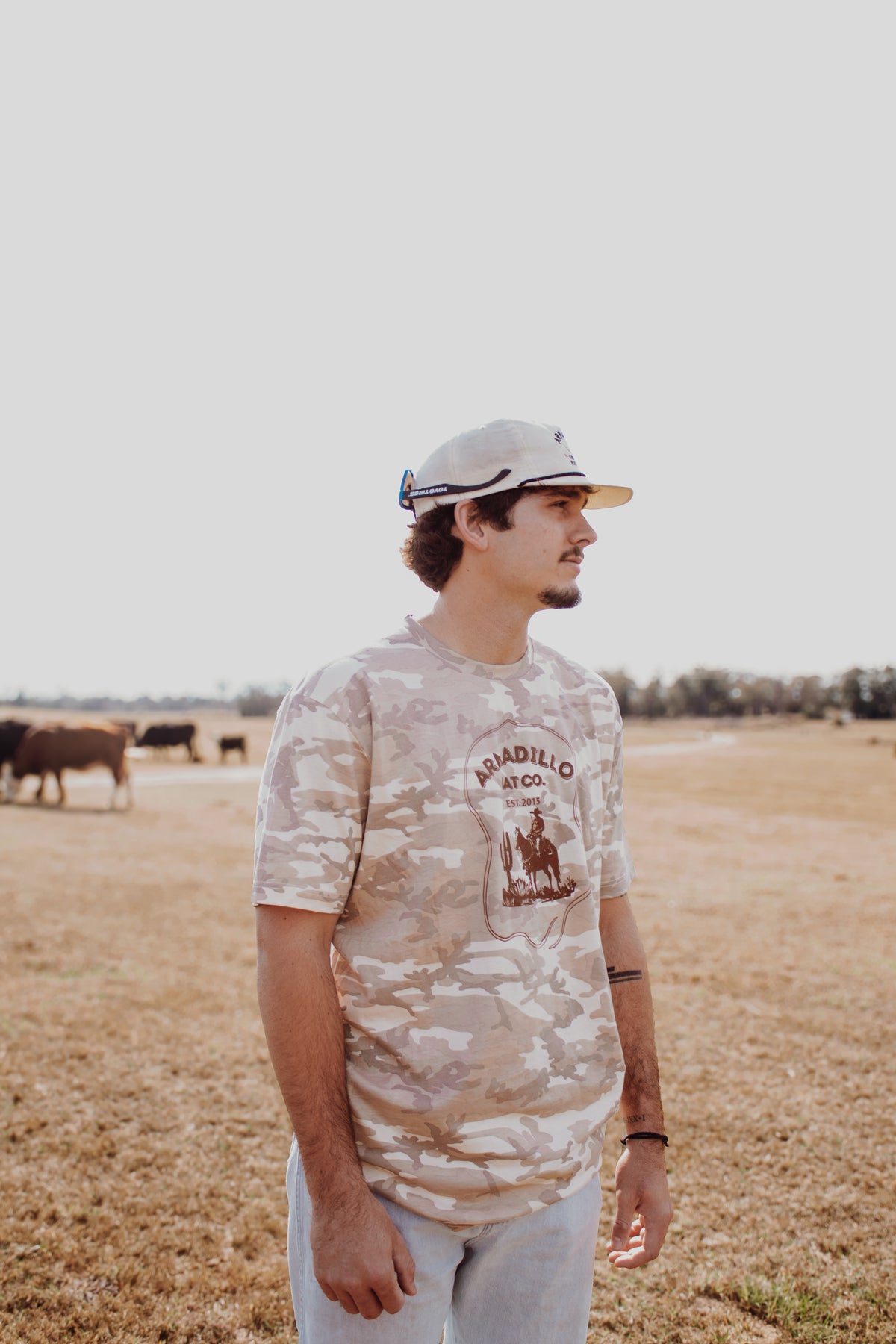 Camo Tee desert camo t-shirt, Armadillo Hat Co.