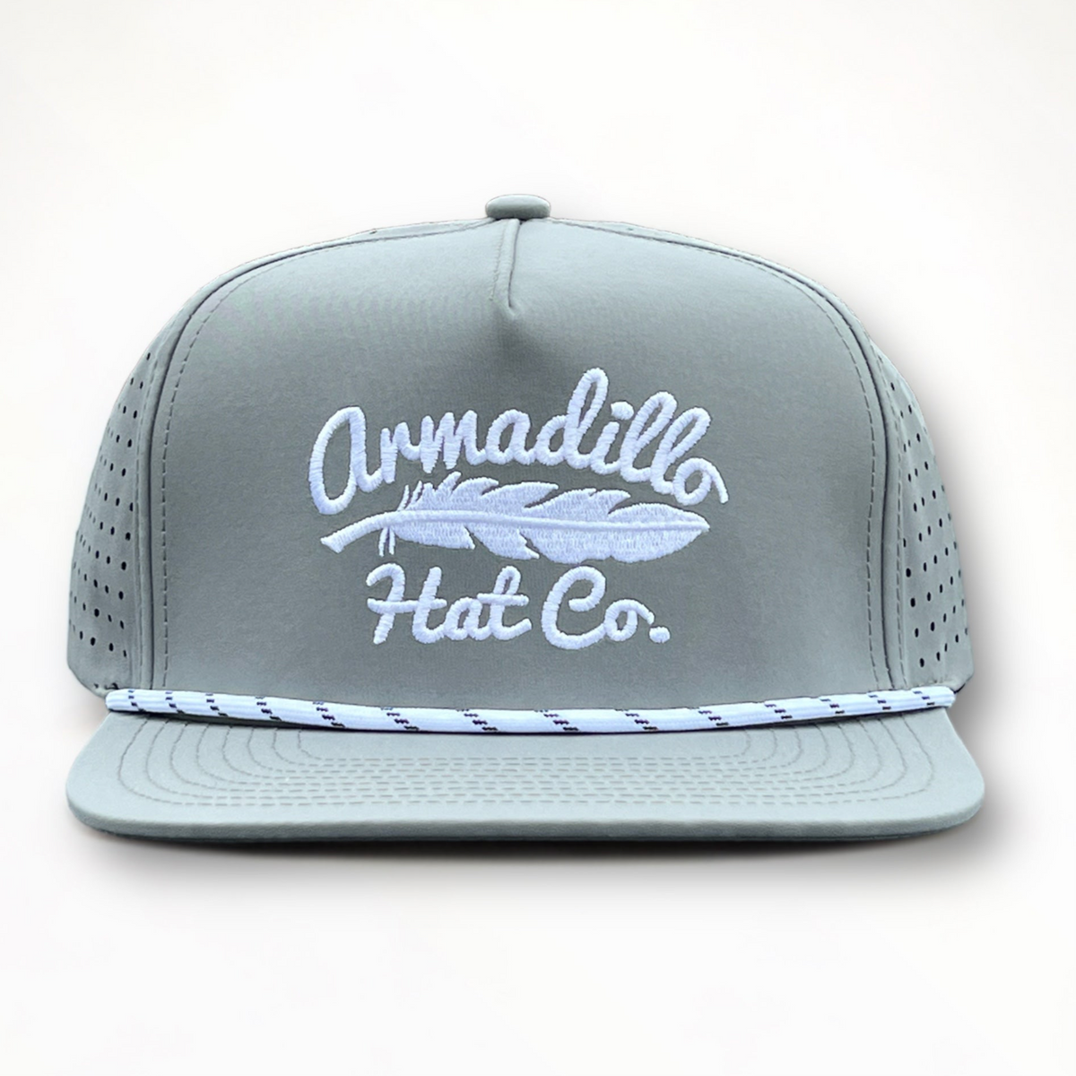 Ace performance golf hat with white and navy rope, Armadillo Hat Co.