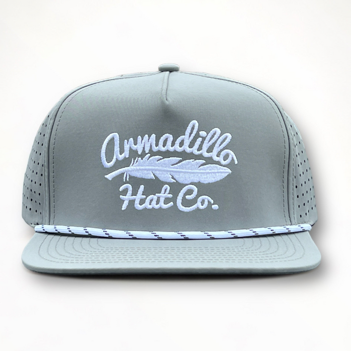 Ace performance golf hat with white and navy rope, Armadillo Hat Co.