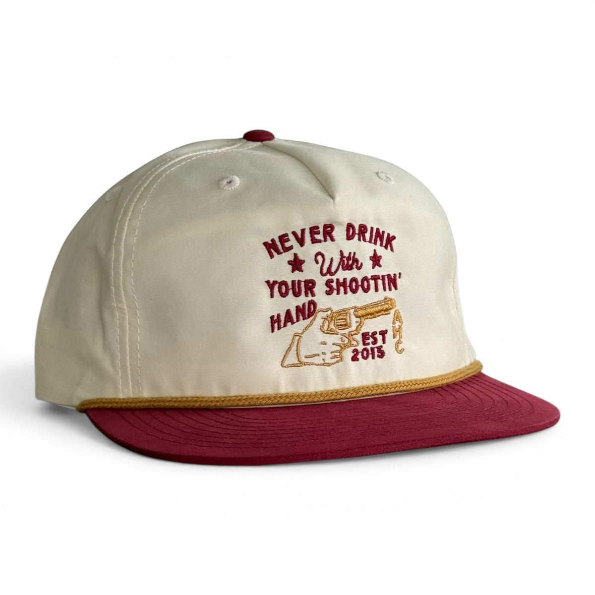 Haggard vintage vanilla rope snapback hat, Armadillo Hat Co.