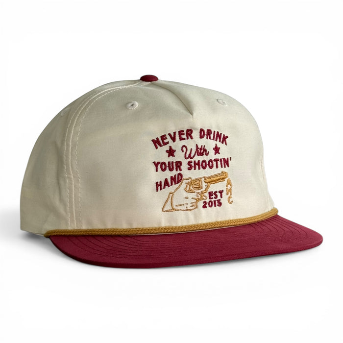 Haggard vintage vanilla rope snapback hat, Armadillo Hat Co.