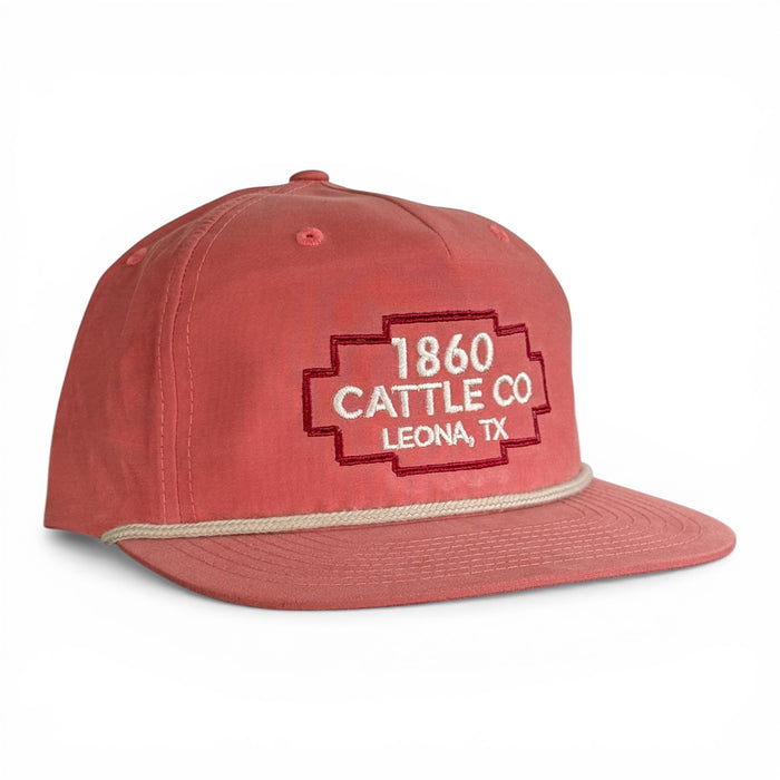 Desert Rose dusty pink rope snapback hat, Armadillo Hat Co.