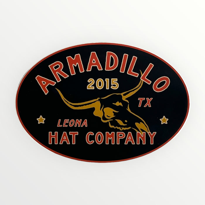 Skull vinyl decal, Armadillo Hat Co.