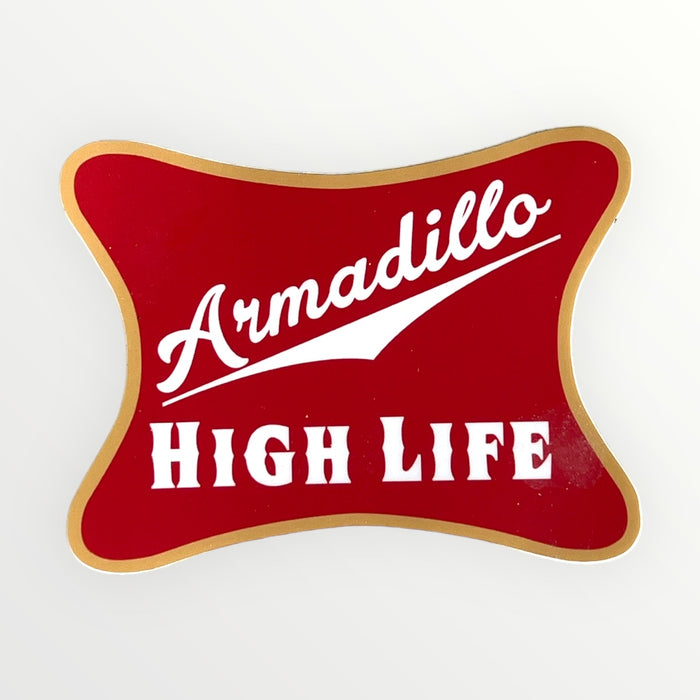 High Life vinyl decal, Armadillo Hat Co.