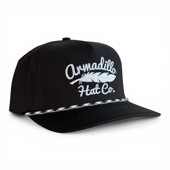 Dark Fader black performance snapback hat, Armadillo Hat Co.