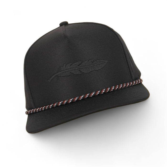 Blackbird black performance snapback hat, Armadillo Hat Co.