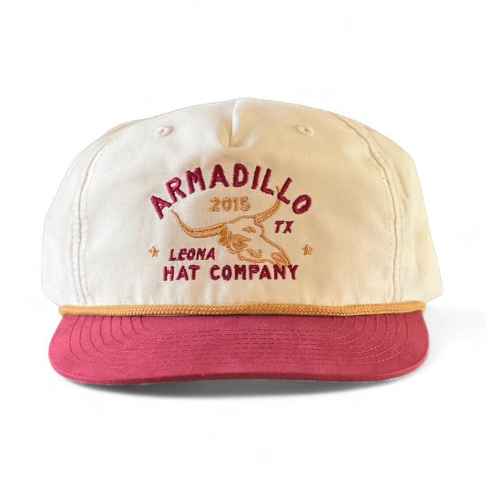 The Cattleman vintage vanilla rope snapback hat, Armadillo Hat Co.