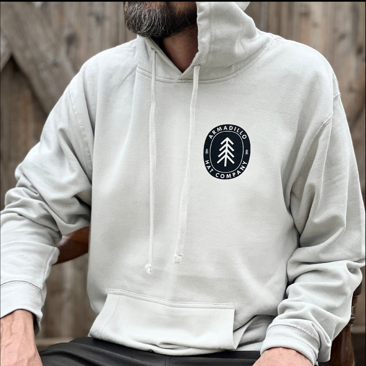 AHC logo heavyweight hoodie, Armadillo Hat Co.